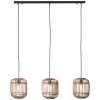 Brilliant Woodrow Hanglamp Bruin, 3-lichts