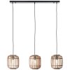 Brilliant Woodrow Hanglamp Bruin, 3-lichts