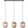 Brilliant Woodrow Hanglamp Bruin, 3-lichts