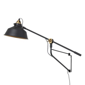 Steinhauer Muurlamp Goud, Zwart, 1-licht