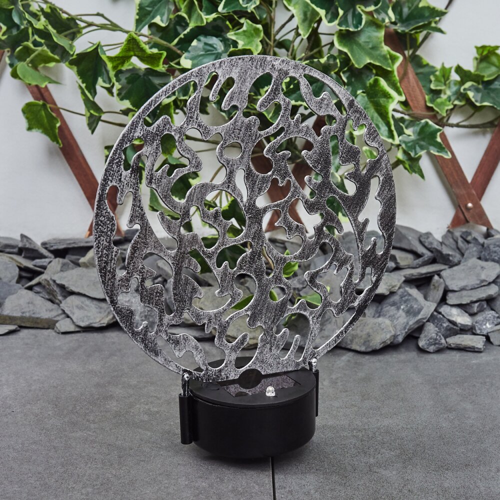 Kupa Solarlamp LED Zwart, Zilver, 2-lichts