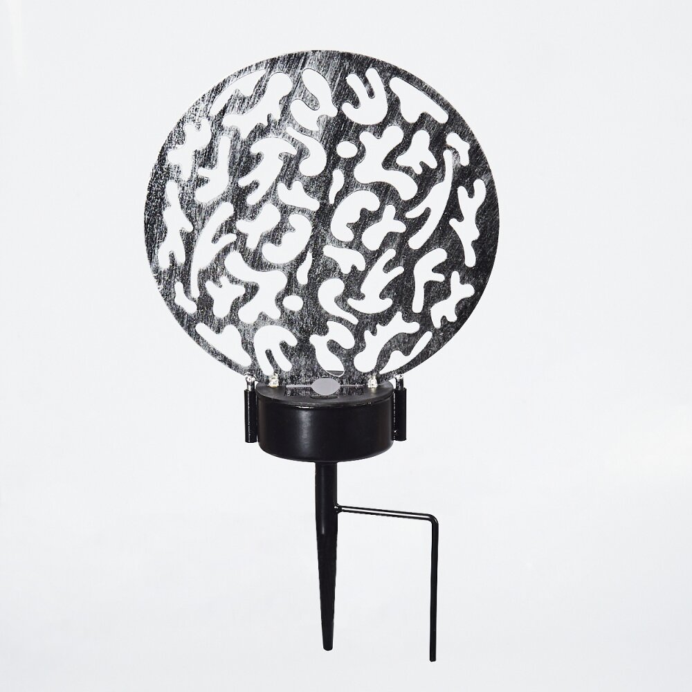 Kupa Solarlamp LED Zwart, Zilver, 2-lichts
