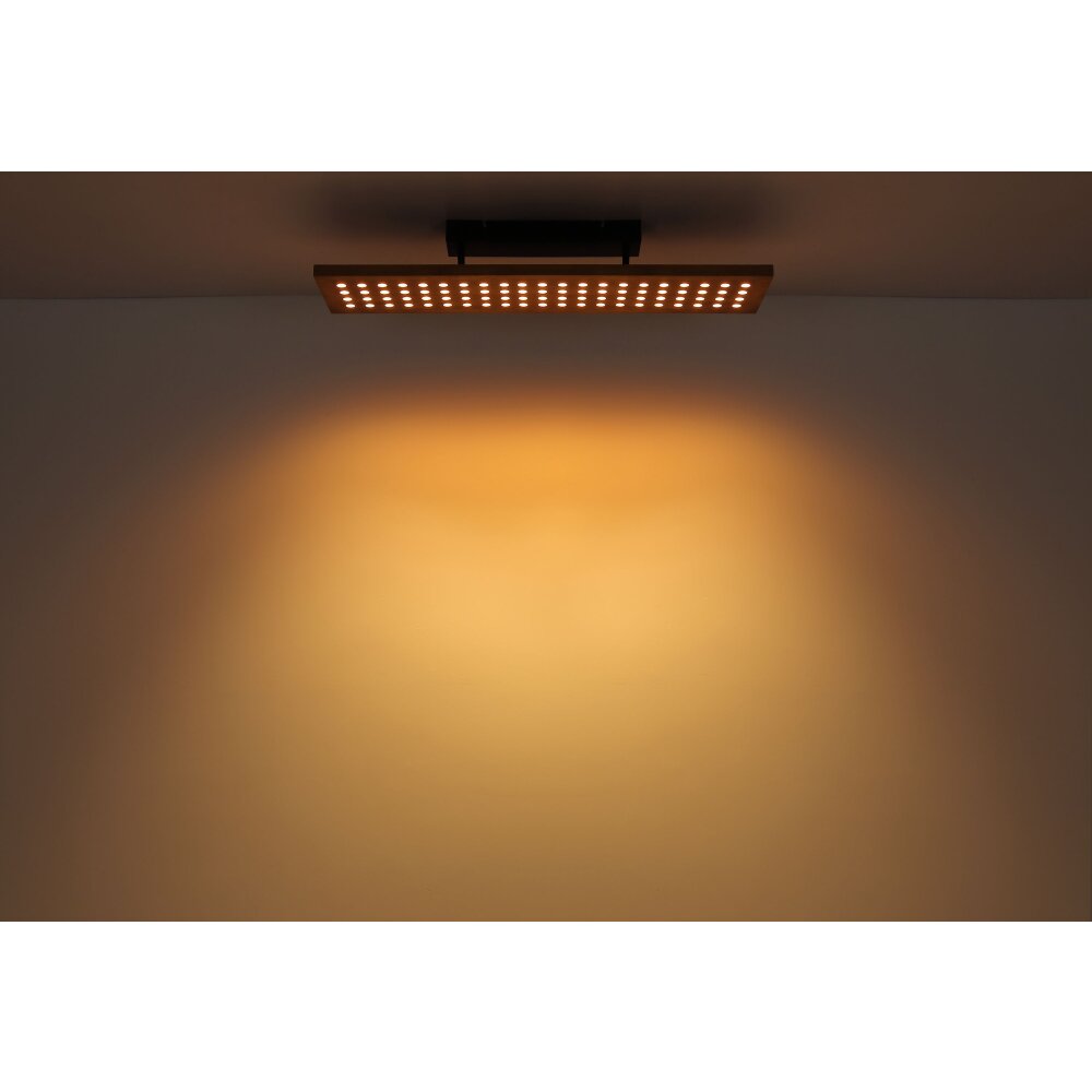 Globo DOLORES Hanger LED Hout donker, Zwart, 1-licht