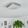 Hutton Plafondlamp LED Nikkel mat, 1-licht