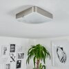 Hutton Plafondlamp LED Nikkel mat, 1-licht