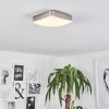 Hutton Plafondlamp LED Nikkel mat, 1-licht