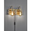 Mallard Muurlamp Hout licht, Zilver, 2-lichts