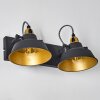 Llanage Muurlamp Zwart, Wit, 2-lichts