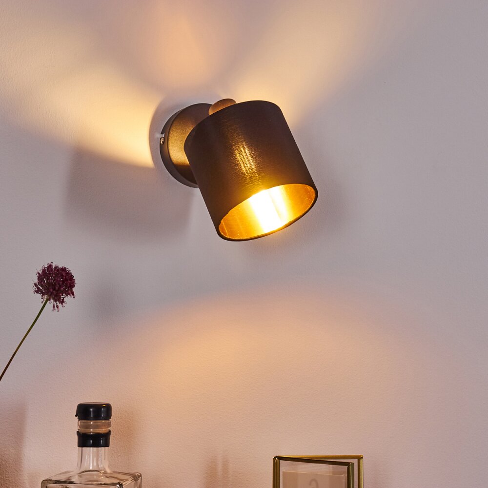 Alsen Muurlamp Zwart, 1-licht