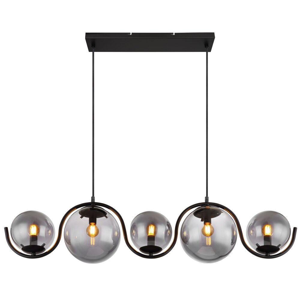 Globo PORRY Hanger Zwart, 5-lichts