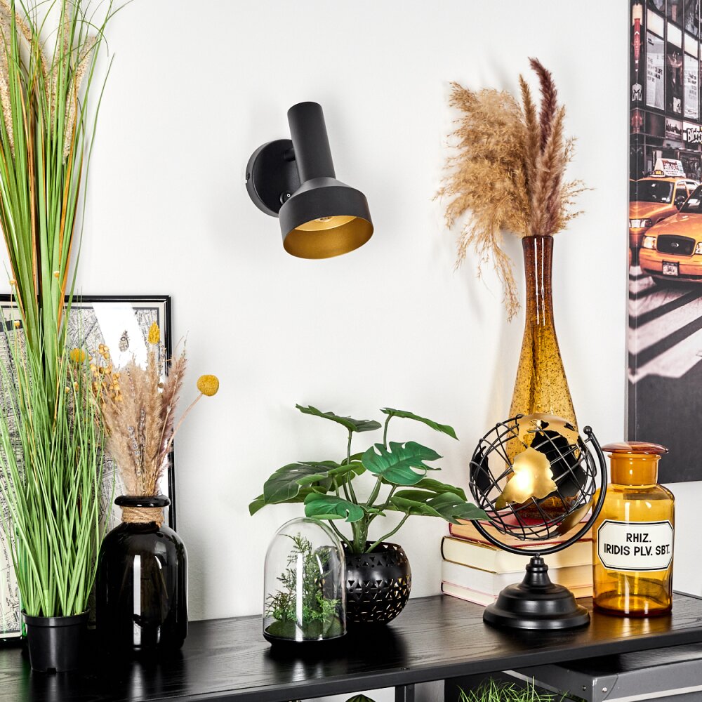 Musko Muurlamp Zwart, 1-licht
