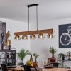 Vouhet Hanglamp Bruin, houtlook, Zwart, 5-lichts