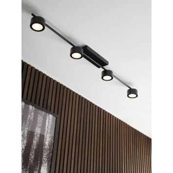 Nordlux CLYDE Plafondlamp LED Zwart, 4-lichts