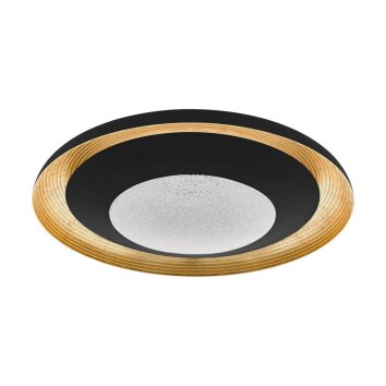 EGLO CANICOSA Plafondlamp LED Goud, Zwart, 1-licht, Afstandsbediening