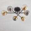 Chehalis Plafondlamp - Glas 10 cm Goud, Zwart, 6-lichts