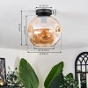 Ripoll Plafondlamp - Glas 25 cm Amber, 1-licht