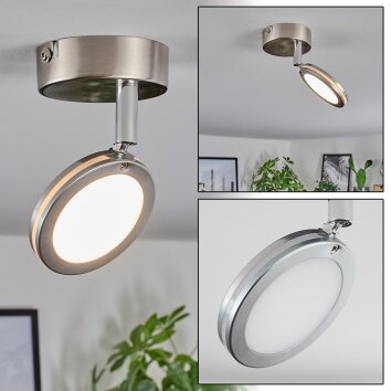 Sarnadinha Plafondlamp LED Nikkel mat, 1-licht