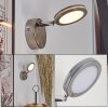 Sarnadinha Wandlamp LED Nikkel mat, 1-licht