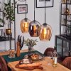 Vevino Hanglamp Amber, Chroom, 3-lichts