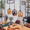 Vevino Hanglamp Amber, Chroom, 3-lichts