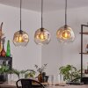 Ripoll Hanglamp Amber, Duidelijk, 3-lichts