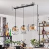 Ripoll Hanglamp Amber, Duidelijk, 3-lichts