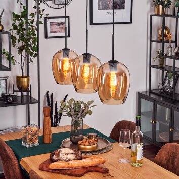 Vevino Hanglamp Zwart, 3-lichts