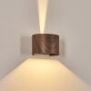 Tamarin Wandlamp voor buiten, Licht omhoog & omlaag, Wandlamp LED houtlook, Zwart, 1-licht