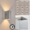 Hoods Wandlamp voor buiten, Licht omhoog & omlaag, Wandlamp LED Zilver, 1-licht