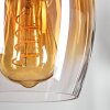 Vevino Hanglamp Amber, Duidelijk, Rookkleurig, 5-lichts