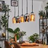 Vevino Hanglamp Amber, Chroom, 5-lichts