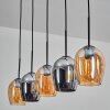 Vevino Hanglamp Amber, Chroom, 5-lichts