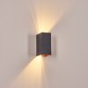 Hoods Wandlamp voor buiten, Licht omhoog & omlaag, Wandlamp LED Koperkleurig, Zwart, 1-licht