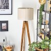 Bassagoda Staande lamp, Leeslamp Natuurlijke kleuren, Zwart, 1-licht