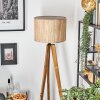 Bongal Staande lamp, Leeslamp Natuurlijke kleuren, Zwart, 1-licht