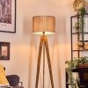 Bongal Staande lamp, Leeslamp Natuurlijke kleuren, Zwart, 1-licht