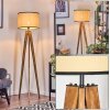 Chellas Staande lamp, Leeslamp Natuurlijke kleuren, Zwart, 1-licht