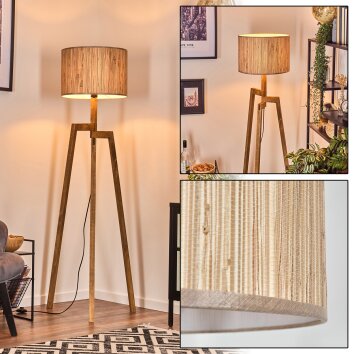 Bongal Staande lamp, Leeslamp Natuurlijke kleuren, 1-licht