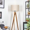 Bassagoda Staande lamp, Leeslamp Natuurlijke kleuren, Zwart, 1-licht