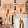 Bongal Staande lamp, Leeslamp Natuurlijke kleuren, Zwart, 1-licht