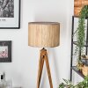 Bongal Staande lamp, Leeslamp Natuurlijke kleuren, Zwart, 1-licht