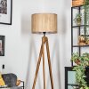 Bongal Staande lamp, Leeslamp Natuurlijke kleuren, Zwart, 1-licht