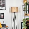 Bongal Staande lamp, Leeslamp Zwart, 1-licht