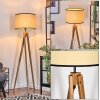 Chellas Staande lamp, Leeslamp Natuurlijke kleuren, Zwart, 1-licht