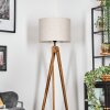 Bassagoda Staande lamp, Leeslamp Natuurlijke kleuren, Zwart, 1-licht