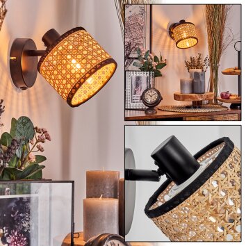 Ramila Wandlamp, Muurspot Zwart, 1-licht