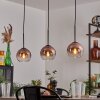 Koyoto Hanglamp Duidelijk, Koperkleurig, 3-lichts