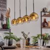 Ripoll Hanglamp Goud, Duidelijk, 4-lichts