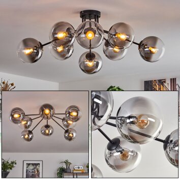 Gastor Plafondlamp 87 cm Duidelijk, Rookkleurig, 8-lichts