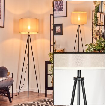 Bassagoda Staande lamp Zwart, 1-licht